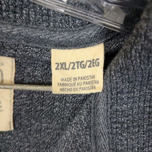 Red Head Sweatshirt Mens 2XL XXL Gray  1/4-Zip Heavy Charcoal Pullover - Picture 3 of 9